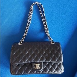 Auth CHANEL CC Matelasse Double Chain Shoulder Bag